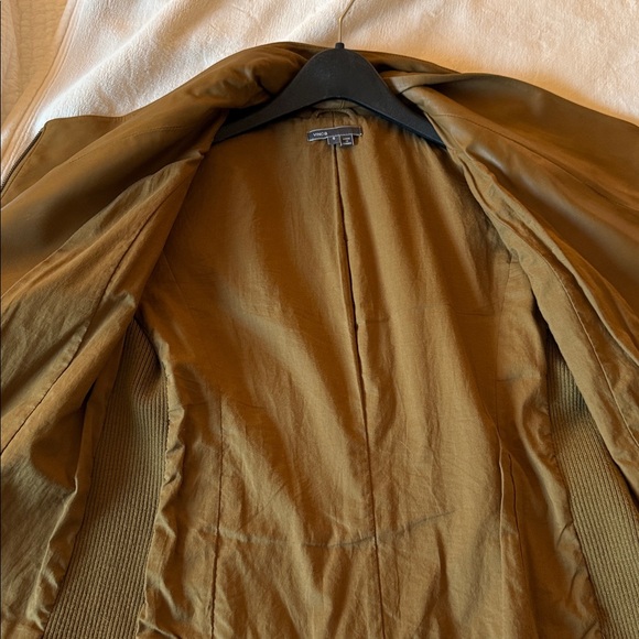 Vince Brown Leather Women's Jacket - Picture 9 of 9